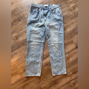 Denim Forum Light Blue Lo-Rise Baggy Jeans